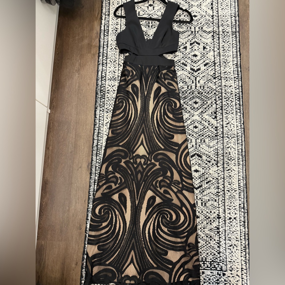 BCBG MaxAzria Like New Cut Out Sheer Gown